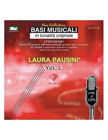 Basi musicali Laura Pausini Laura Pausini Vol 2 CD