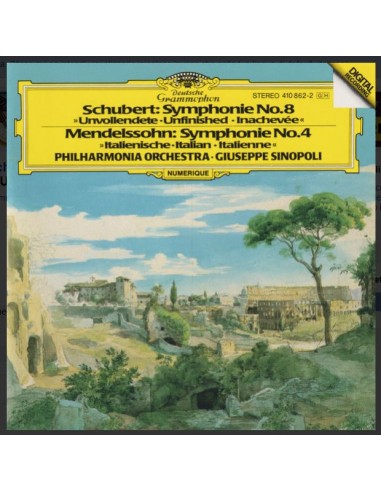 Schubert, Mendelssohn (Dir. G. Sinopoli) - Sinfonia N. 8 Incompita, Sinfonia N. 4 Italiana - CD