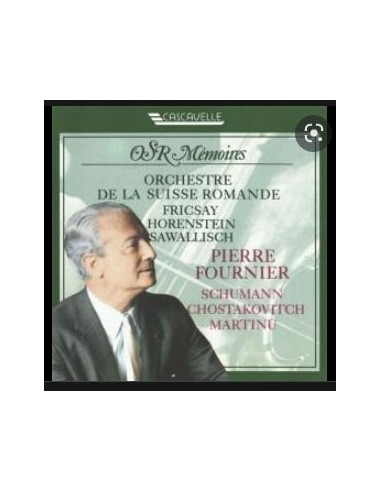 Schuman, Martinu', Chostakovich (Pierre Fournier Al Violoncello, Orch. De La Suisse Romande) - CD