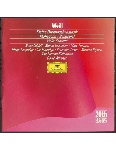 Kurt Weill - Threepenny Opera Suite Di Mahagonny - CD