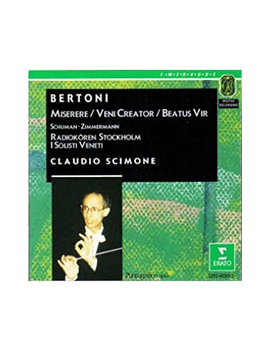 Ferdinando Bertoni (Dir. C. Scimone) - Miserere, Neni Creator, Beatus Vir - CD