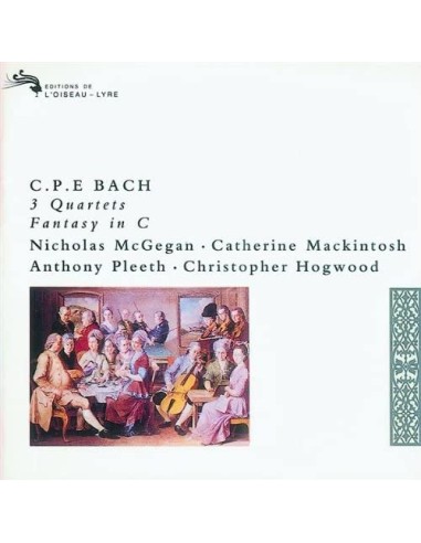 C.P.E. Bach (C. Hogwood) - 3 Quartets Fantasy In C CD