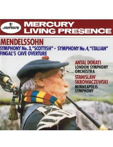 Mendelssohn (Dir. S. Skrowaczewski, A. Dorati) - Fingal'S Cave Op. 26, Sinfonia N. 3, N. 4 - CD