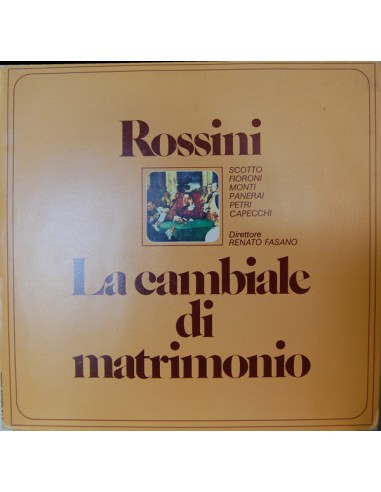 Rossini (Dir. R. Fasano, Scotto, Panerai, Fioroni, Petri) - La Cambiale Di Matrimonio (2 Lp) - VINILE